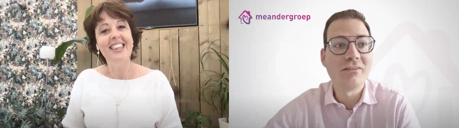 Herma Westenberg in online gesprek met Falco Cremers van MeanderGroep Zuid-Limburg