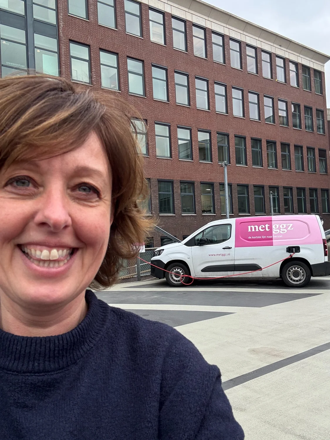 Herma Westenberg op locatie bij MET ggz