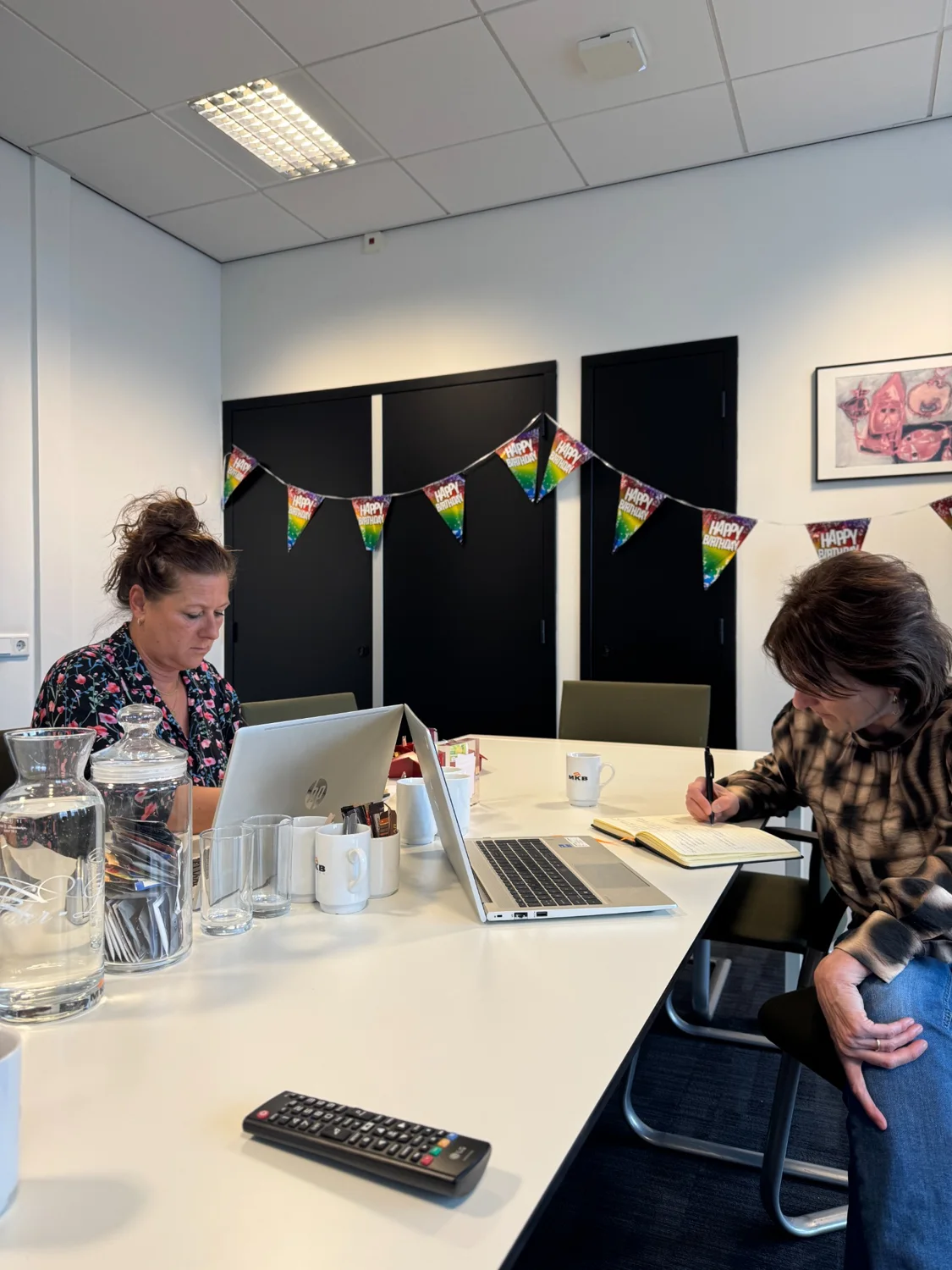 Aan het werk tijdens een training op locatie bij MKB Limburg